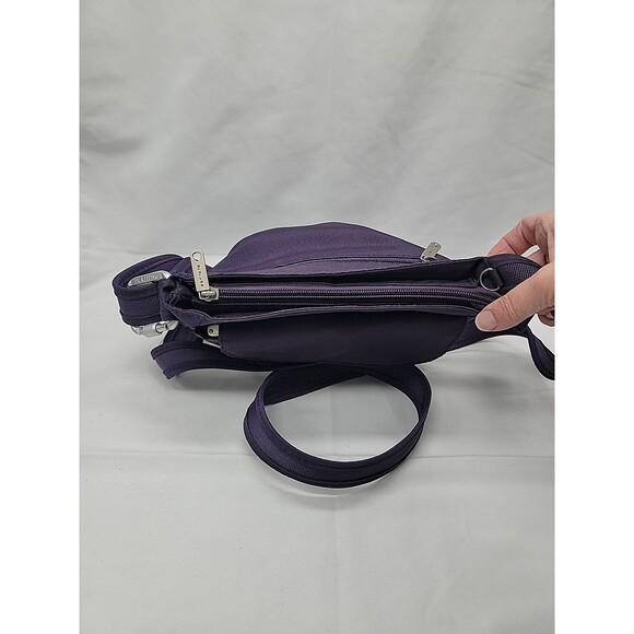 Travelon Anti-Theft Classic Mini Crossbody Bag, Purple 9x9x2 - Picture 4 of 9
